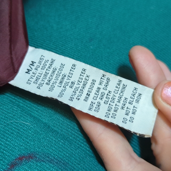 Burgundy Faux Leather Jacket - Picture 5 of 5